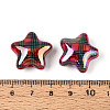 Christmas UV Plating Printed Opaque Acrylic Beads MACR-N018-06B-3