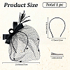 Gauze Mesh Veil Cloth with Aligator Hair Clip AJEW-WH20018-97A-2