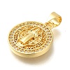 Rack Plating Brass with Cubic Zirconia Pendants KK-Z086-33G-01-2