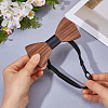 Adjustable Wood Bow Ties for Bridegroom AJEW-WH0455-340-3