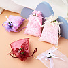 Magibeads 50 Pcs 5 Colors Organza DIY Craft Drawstring Bag ABAG-MB0001-13-13