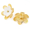 304 Stainless Steel Micro Pave Clear Cubic Zirconia Flower Stud Earrings for Women EJEW-U023-06G-3