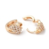 Rack Plating Brass Micro Pave Cubic Zirconia Hoop Earrings EJEW-P238-19KCG-2