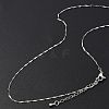 Brass Link Chain Necklaces for Women NJEW-D302-35P-3