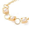 Brass Link Bracelets for Women BJEW-P342-14G-2