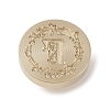 Golden Tone Wax Seal Brass Stamp Head DIY-B079-01G-F-2