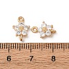 Brass Pave Cubic Zirconia Connector Charms ZIRC-L105-01G-4