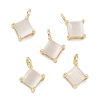 Brass Cat Eye Pendants KK-C251-09C-G01-1