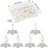 24Pcs 6 Styles ABS Plastic Imitation Pearl Pendants KK-FS0001-93-4