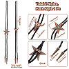 2Pcs 2 Styles Adjustable Vintage PU Leather Bolo Tie NJEW-GF0001-13R-2