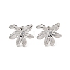 Non-Tarnish Flower 304 Stainless Steel Stud Earrings for Women EJEW-L272-031P-02-1