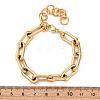 304 Stainless Steel Paperclip Chain Bracelets for Women BJEW-Z128-01G-01-5