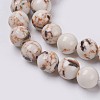 Sea Shell and Synthetic Turquoise Assembled Beads Strands X-G-G758-08-6mm-3