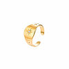 304 Stainless Steel Rhinestone Cuff Open Rings for Women FN8845-1-2