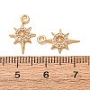 Brass Micro Pave Clear Cubic Zirconia Pendants CU-K002-27B-G-2