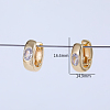 Elegant Oval Brass Hoop Earrings PF7010-3