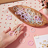 150Pcs 6 Colors Plastic Loose Leaf Book Binder Hinged Rings FIND-TA0010-54B-7
