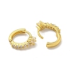 Brass Micro Pave Cubic Zirconia Hoop Earring EJEW-C088-03B-G-2