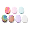 UV Plating Rainbow Iridescent Acrylic Beads OACR-A029-16-1