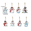 8 Styles Christmas Snowman DIY Diamond Painting Pendant Decoration Kits PW-WG305E1-01-5