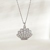 Ocean Summer Brass Pave Clear Cubic Zirconia Pendant Necklaces FS-WG82AA1-10-1