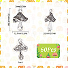 SUNNYCLUE 60Pcs Tibetan Style Zinc Alloy Pendants TIBEP-SC0002-25-2