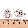 Halloween Theme Rack Plating Luminous Alloy Enamel Pendants ENAM-N056-232P-1-4