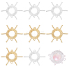 8Pcs 2 Colors Brass Cabochon Connector Settings for Pearl KK-CA0002-75-1
