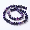 Natural Striped Agate/Banded Agate Beads Strands G-G753-07-8mm-2