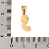 Christmas Theme 304 Stainless Steel Pendants STAS-R007-01S-G-3