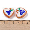 Handmade Heart Lampwork Beads Strands LAMP-P069-04B-03-4