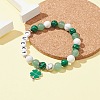 Natural & Synthetic Mixed Gemstone Beaded Stretch Bracelets BJEW-TA00301-4