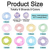 9 Strands 9 Colors  Baking Paint Transparent Glass Beads Strands DGLA-TA0001-38-3