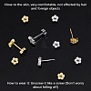 60Pcs 2 Colors Stainless Steel Ear Nuts STAS-BBC0006-40A-5