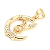 Brass Micro Cubic Zirconia Peg Bail Charms LS-KK-Q794-04C-G-2