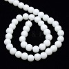 Opaque Solid Color Crystal Glass Round Beads Strands EGLA-F037-8mm-E01-3