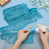 Polyester Tassel Lace Edge Trim Ribbon OCOR-WH0101-118A-5