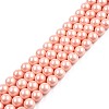Electroplated Shell Pearl Beads Strands BSHE-N009-01A-1