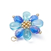 Glass Beaded Pendants PALLOY-MZ01186-5