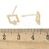 Brass Clear Cubic Zirconia Stud Earrings EJEW-Q014-03G-3