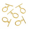 5Pcs Oval Brass Toggle Clasps KK-TADJ0001-24-2