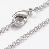 Brass Chain Necklaces MAK-L009-10P-1