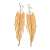 Bohemia Woven Glass Seed Bead Dangle Earrings EJEW-A046-04C-1