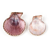 Electroplate Multicolor Sea Shell Pendants X-SSHEL-S262-31-3