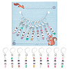 9Pcs 9 Style Acrylic Pendant Stitch Markers HJEW-NB00002-1