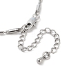 Brass Column Link Chain Necklaces for Women NJEW-Q344-07P-3