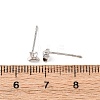 Brass Micro Pave Clear Cubic Zirconia Star Stud Earrings EJEW-L278-06P-5