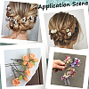 100Pcs Hair Accessories Iron Hair Forks Findings OHAR-SC0001-08-5