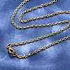 304 Stainless Steel Cable Chain Necklace Making X-STAS-P045-01G-A-1