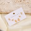 Brass Stud Earring Sets for Women EJEW-F352-01G-02-1